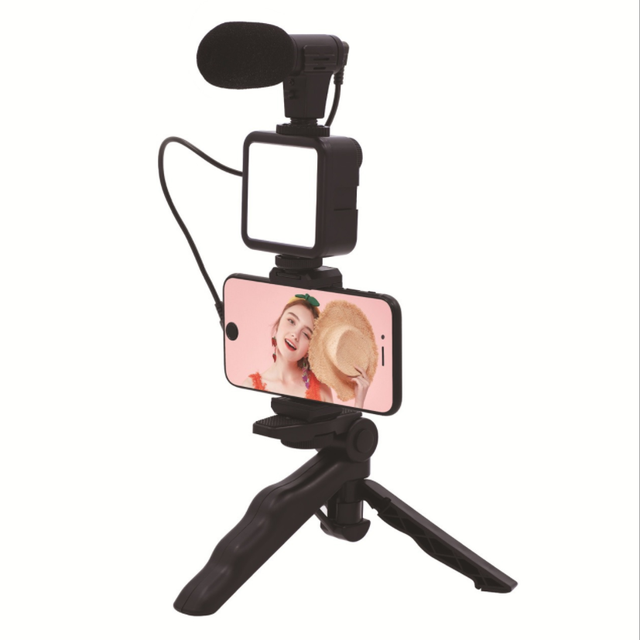 Vlogging Studio Kits Mini Tripod for Video Shooting Photography Suit with Microphone
