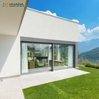 Pintu Geser Patio Aluminium Villa, Sistem Pintu Geser Kaca Eksterior, Pintu Geser Kaca Tempered Hemat Energi untuk Rumah