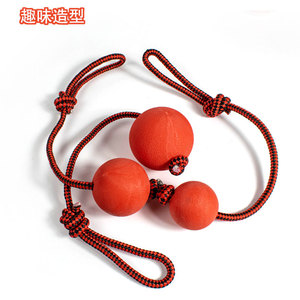 Pet toy <b>ball</b>, indestructible solid bouncy <b>ball</b>, <b>string</b>-attached rubber <b>ball</b>, durable chewable training toy for dogs. - Product Image 3