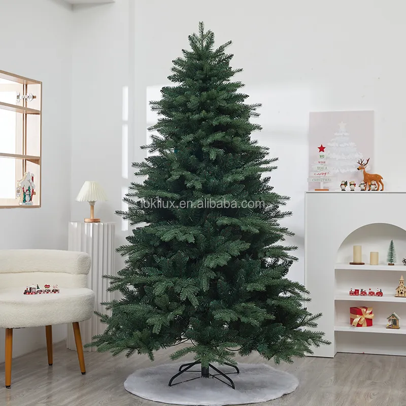 Sapin de Noël artificiel crypté Décoration d'arbre de Noël arbres de Noël pré-éclairés à charnière LED haut de gamme