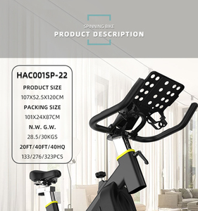 Vélo de spinning professionnel HACFIT Max 200 kg pour entraînement, <span class=keywords><strong>fitness</strong></span> et cyclisme, avec approvisionnement direct usine - Product Image 4