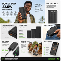 Batterie externe compacte 10000mAh 22.5W pour les magasins de détail et les commandes d'accessoires en gros