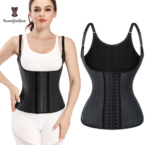 Gilet <span class=keywords><strong>Corset</strong></span> Amincissant Noir Nude en Latex Non Tissé pour Femme, Façon Colombienne, Écologique, Antibactérien, Modèle Privé - Product Image 2