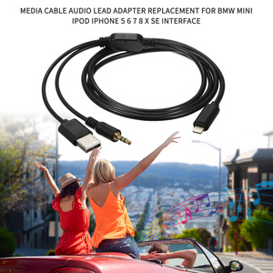 Cable de Audio y Adaptador de Repuesto para Interfaz BMW Mini iPod <span class=keywords><strong>iPhone</strong></span> <span class=keywords><strong>5</strong></span> 6 7 8 X <span class=keywords><strong>SE</strong></span> - Product Image 2
