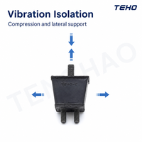 Amortisseur de vibrations en caoutchouc pour moteur de moto, fixation en caoutchouc et métal