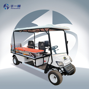 Voiture de golf électrique à 2 places avec batterie au lithium 72V certifiée CE, équipée d'un brancard pour hôpital - Product Image 1