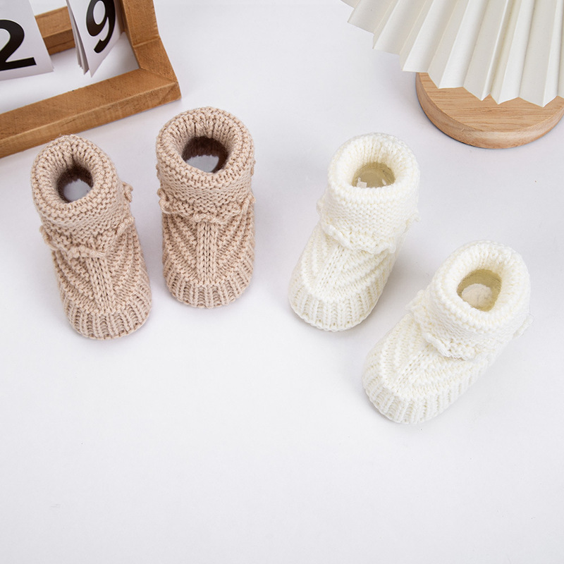 White Khaki Handmade Autumn and Winter