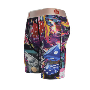 Slip Boxer Uomo Tendenza Euro-Americana Senza Cuciture Traspirante a Vita Media Stampa Digitale Fantasia Mimetica Lavorato a Maglia - Product Image 2