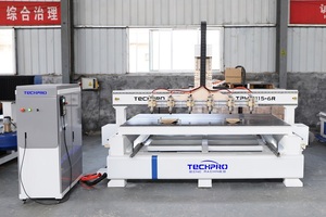 Machine de découpe à commande numérique multi-têtes 6 broches 4 axes avec dispositif rotatif et transmission par engrenages pour meubles en bois - Product Image 5