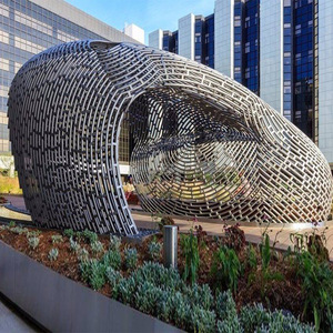Moderne Edelstahl-Gartenskulpturen – Design-Skulpturen aus gebogenem Edelstahl für den Garten - Product Image 2