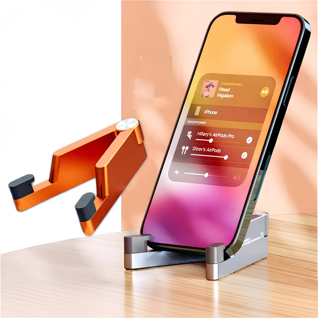 Aluminium Alloy Solid Folding Phone Stand Portable Multi-angle Adjustment Desk Stabilization Universal Flexible Holder