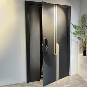 2024 Новые Литые алюминиевые двери со звукоизоляцией и противоугонными защитными дверями, алюминиевые наружные жилые двери