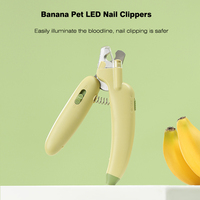Coupe-ongles 2-en-1 avec lumière LED et 2 LED intégrées, fonction batterie, pour griffes de chat, avec polisseur et ciseaux de coupe