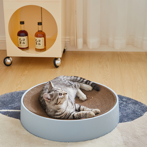 Grattoir à <span class=keywords><strong>chat</strong></span> rond en plastique écologique de marque Yanxu, vente en gros d'usine, lit grattoir pour <span class=keywords><strong>chat</strong></span> en <span class=keywords><strong>carton</strong></span> ondulé personnalisé - Product Image 3