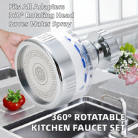 Robinet de cuisine classique moderne avec tête de robinet rotative à 360 degrés, aérateur, pulvérisateur, adaptateur universel, accessoires pour évier de cuisine