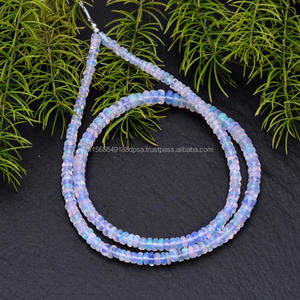 Super Exclusive Purple Ethiopian <b>Opal</b> Smooth Rondelle Shape Gemstone Strand Beads for Amazing Jewelry Making Bracelet <b>Gift</b> Item - Product Image 2