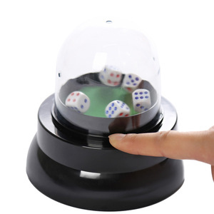 Gobelet à dés rond anti-triche noir/rouge pour les soirées en boîte de nuit, divertissement, ensemble en plastique - Product Image 2