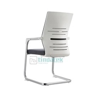 Foshan nouvelle chaise De bureau à cadre en acier Chaise De Bureau sans tissu de maille de roue pour réunion réception visiteur invité personnel d'attente