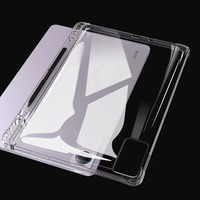 Pour Redmi Pad SE 2023 11 pouces étui avec stylo stylet fente pour prise Airbags transparents Silicone souple Protection en TPU housse antichoc
