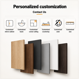 Gabinete de baño de lujo ligero de estilo italiano personalizado de gama alta, fregaderos dobles, gabinete de <span class=keywords><strong>lavabo</strong></span> de baño moderno <span class=keywords><strong>con</strong></span> <span class=keywords><strong>espejo</strong></span> - Product Image 5
