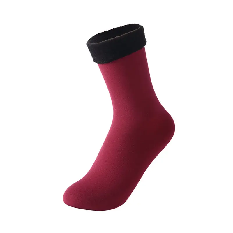 Socks women's autumn and winter soft thickening plus velvet warm floor snow socks cold