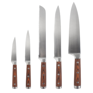 Hsk Gỗ keo khối Sapele gỗ xử lý & phụ kiện nhà bếp Santoku dao đặt - Product Image 4