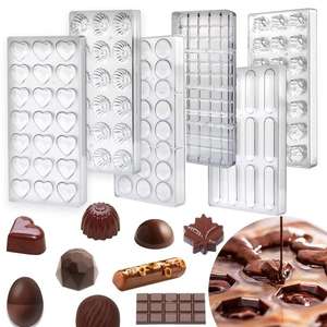 Moules à chocolat de haute qualité, moules en plastique dur <span class=keywords><strong>transparent</strong></span>, moules à chocolat et bonbons, décoration de gâteaux DIY, outils et fournitures de pâtisserie - Product Image 1