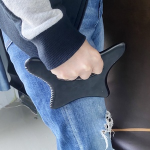 Strumento Gua Sha di Grado Medico OEM, Design Antiscivolo, Formato Grande per il Corpo, Tavoletta Gua Sha in Bianstone Nero, Strumento per Terapia Fisica - Product Image 6
