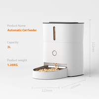 Distributeur automatique de nourriture pour animaux de compagnie Elecpet 3L, rechargeable, avec minuterie, bol en acier inoxydable solide et plastique, contrôle par application WiFi Tuya pour chats et chiens