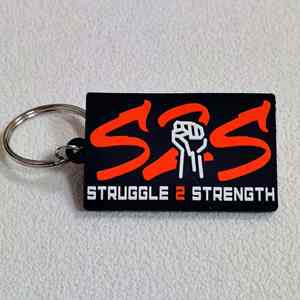 Custom Design 2D Soft PVC Rubber <b>Keychain</b> with Silk Screen Printed Logo <b>Personalized</b> 3D Custom Shape Key Ring for Events - Product Image 2