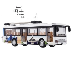 1:50 diecast modello di auto in lega tirare indietro suono trasmissione vocale <span class=keywords><strong>tram</strong></span> bus <span class=keywords><strong>giocattolo</strong></span> - Product Image 1