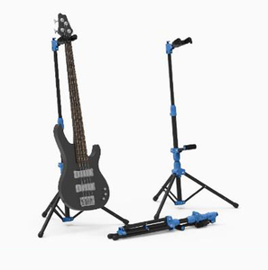 用于原声和电吉他乐器的可调节折叠吉他支架双B支架 - Product Image 1