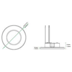 Lampe à disque LED pour montage en surface 4 pouces pour J-Box, 120Vac Dimmable ETL Certified Wet Location pour salle de bain, cuisine, couloir - Product Image 5