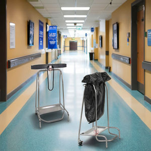 Commerciële Schoonmaak Vuilniswagen Schoonmaken Afval Collector <span class=keywords><strong>Trolley</strong></span> Voor Stofzak Rvs Ziekenhuis Vuilniswagen - Product Image 1