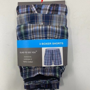 Calzoncillos Boxer de Verano para Hombre, 100% Algodón, Secado Rápido, Transpirables, Cintura Media, Holgados, Tejido a Rayas - Product Image 5