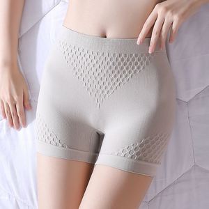 Shorts de seguridad de cintura media para mujer, de algodón fino, tipo bóxer, talla grande, control de abdomen, antiexposición, uso diario, estilo boyshorts - Product Image 4