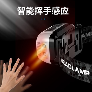 Lampe frontale rechargeable LED 5W, batterie 18650, étanche, pour le camping, la pêche, l'exploration, le travail - Product Image 4