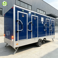 Goeasy Remorque Sanitaire Mobile Compacte et Portable, Modèle Luxe 1 Cabine, pour Événements Extérieurs Privés, Mariages et Séances Photo