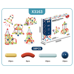 Meilleure vente bricolage jeux de <span class=keywords><strong>Construction</strong></span> magnétique pour enfants tiges magnétiques colorées blocs de <span class=keywords><strong>construction</strong></span> éducatifs bâton magnétique boules jouets - Product Image 6
