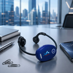 Set di Comunicazione Subacquea in Tempo Reale con Radio FM <span class=keywords><strong>e</strong></span> Auricolari Wireless a Conduzione Ossea con Clip Nasale <span class=keywords><strong>e</strong></span> Tappi per le Orecchie - Product Image 2