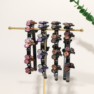 Double Bangs Crystal Hairpin Bandeaux avec Tool Tresse pour Femmes et Filles - Product Image 3