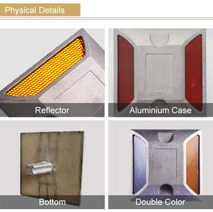 VUÔNG CE nhôm phản chiếu đường đánh dấu Stud Mèo Mắt hổ phách lớn lên vỉa hè đánh dấu - Product Image 5