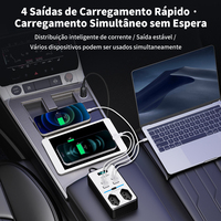 Inversor de 200w para Reventa, 12v 127v, Venta al por Mayor, Dos Tomas Estándar Brasil + 2 USB, Fabricante Original, Personalizable