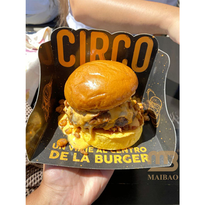 Logo personnalisé Restaurant Plateau en papier kraft à emporter Boîte à <span class=keywords><strong>hamburger</strong></span> Récipient en papier pour aliments Hot Dog Frites Burger Boîtes d'emballage - Product Image 4