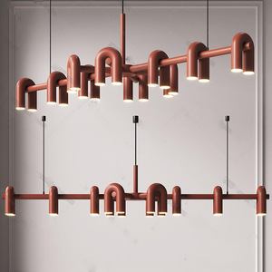 Lámpara Colgante LED de Hierro con Diseño Nórdico Moderno en Forma de U, Modelo Simple para Sala de Estar o Dormitorio Infantil - Product Image 6