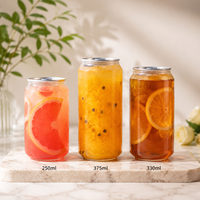 Bouteille jetable en PET pour boissons, scellée, pour jus, lait, thé, café, soda, gobelet en plastique