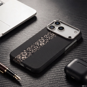 luxury metal frame large-textured shockproof <b>camera</b> <b>protector</b> carbon fiber phone case for <b>iphone</b> 18 17 16 pro max for 18 air - Product Image 1
