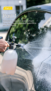 Conteneur à mousse pour <span class=keywords><strong>lavage</strong></span> de voiture en plastique avec pulvérisateur automatique rechargeable, capacité de 2 L - Product Image 4