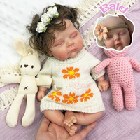 Vente en gros de poupées reborn en silicone de 12 pouces, figurine de bébé fille, aspect réaliste, joues chéribines, peau veinée, cadeau pour enfants