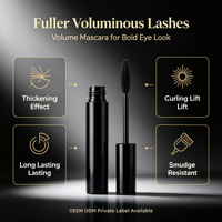 Mascara Volumisant OEM ODM, Épaississant, Courbant, Longue Tenue, Anti-Bavures, Maquillage des Yeux, Cosmétiques à Marque Privée